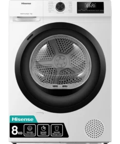Secadora HISENSE DHQE800BW2 (8 kg - Bomba de Calor - Blanco)